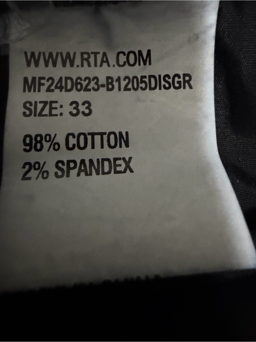 RTA Men’s Distressed Ripped Black Jeans Size 33 Logo Stretch - Picture 15 of 16